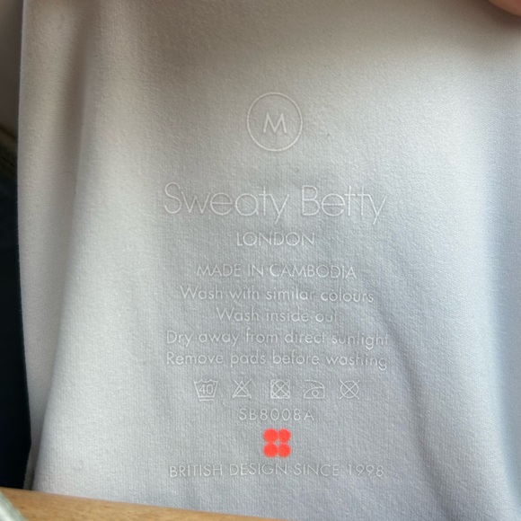 Sweaty Betty Super Soft green Gingham checked sports bra, M - Picture 7 of 7